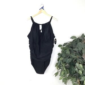 NWT PLUS Boutique Plus Swim Ruched One Piece Bathing Suit